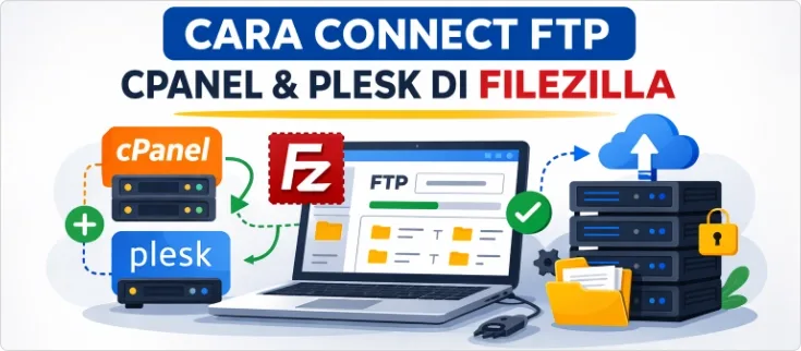 Cara Connect FTP CPanel & Plesk di FileZilla