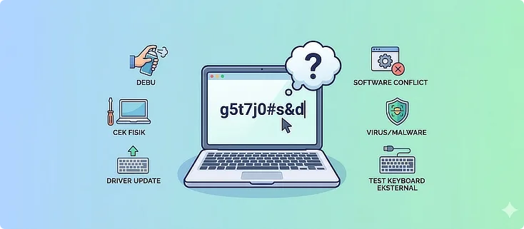 Cara Mengatasi Keyboard Laptop Mengetik Sendiri