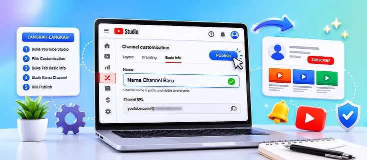 Cara Mengubah Nama Channel YouTube Tanpa Menghapus Konten