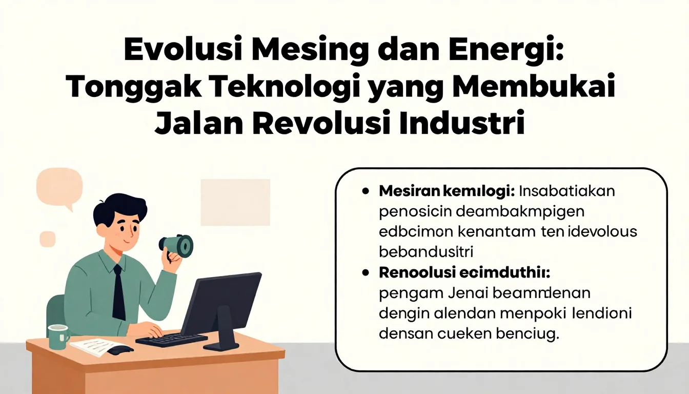 Evolusi Mesin dan Energi: Tonggak Teknologi yang Membuka Jalan Revolusi Industri