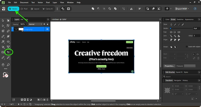Aplikita Enterprise - Cara Crop Gambar di Affinity1