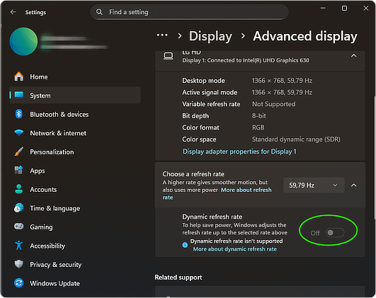 Aplikita Enterprise - Cara Mengaktifkan Dynamic Refresh Rate di Windows 112