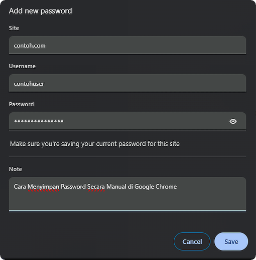 Aplikita Enterprise - Cara Menyimpan Password Secara Manual di Google Chrome7