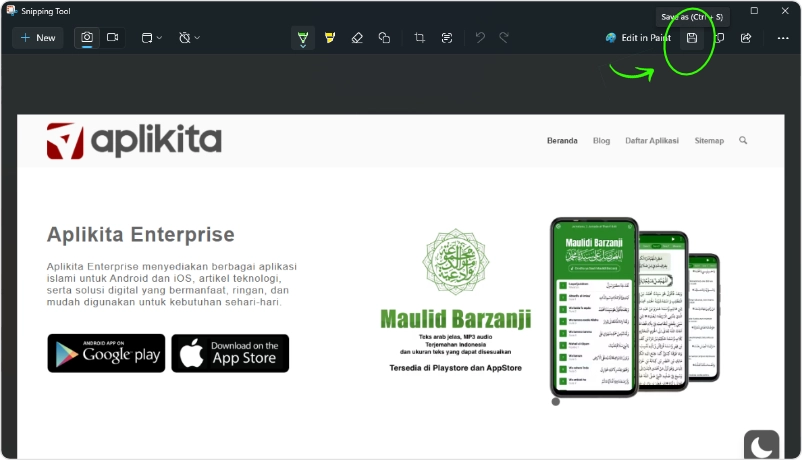 Aplikita Enterprise - Cara Screenshot Menggunakan Snipping Tool3
