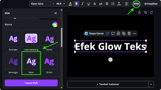 Aplikita Enterprise - Cara Membuat Efek Glow pada Teks di Canva 1