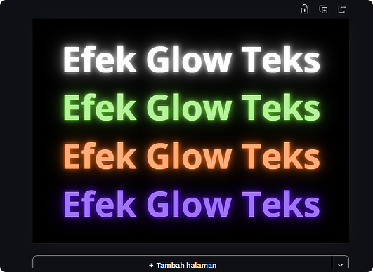 Aplikita Enterprise - Cara Membuat Efek Glow pada Teks di Canva 4