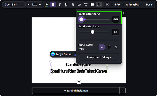 Aplikita Enterprise - Cara Mengatur Spasi Huruf dan Baris Teks di Canva 2
