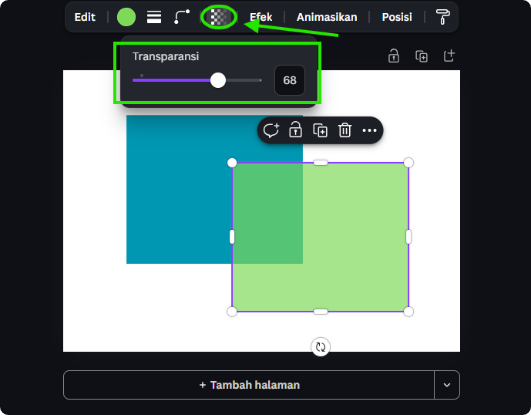 Aplikita Enterprise - Cara Mengatur Transparansi Gambar di Canva Opacity 1