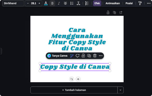Aplikita Enterprise - Cara Menggunakan Fitur Copy Style di Canva 2