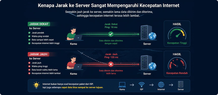 Aplikita Enterprise - Kenapa Jarak ke Server Sangat Mempengaruhi Kecepatan Internet