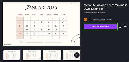 Aplikita Enterprise - Cara Membuat Kalender Bulanan Menggunakan Template Canva 2