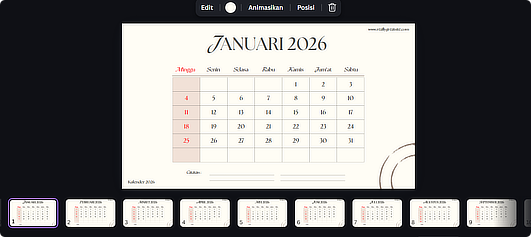 Aplikita Enterprise - Cara Membuat Kalender Bulanan Menggunakan Template Canva 3