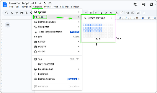 Aplikita Enterprise - Cara Membuat Tabel Sederhana di Google Docs 1