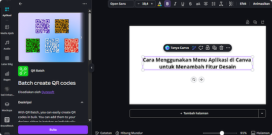 Aplikita Enterprise - Cara Menggunakan Menu Aplikasi di Canva untuk Menambah Fitur Desain 2