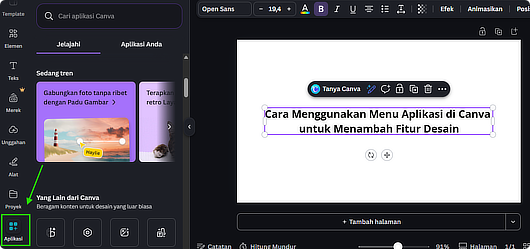 Aplikita Enterprise - Cara Menggunakan Menu Aplikasi di Canva untuk Menambah Fitur Desain 5