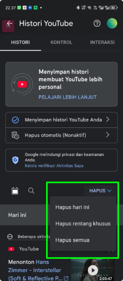 Aplikita Enterprise - Cara Menghapus Riwayat Tontonan YouTube di HP 3