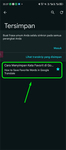Aplikita Enterprise - Cara Menyimpan Kata Favorit di Google Translate 3