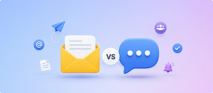 Aplikita Enterprise - Email vs Chat untuk Komunikasi Kerja Mana Lebih Efektif